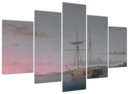 Tablou - Fitz Henry Lane, Lumber Schooners at Evening on Penobscot Bay, reproducere (150x105 cm)