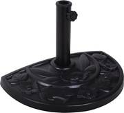 Outsunny Bază pentru Umbrelă Semicirculară de Ø38 mm si Ø48 mm cu Manivelă, 50x31x32 cm, Negru | Aosom Romania