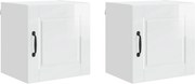 vidaXL Dulap de bucătărie cu raft 2 pcs Alb lucios 40 x 31 x 40 cm