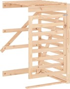 vidaXL Extensie depozitare pubelă de gunoi, lemn masiv de pin