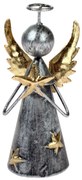 Îngeraș decorativ din metal cu stea, 12,5 cm