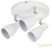 Lustra aplicata design modern alb 3 spoturi Ebony 6028 RX