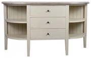 Consola alba din lemn de pin, cu aspect clasic, Lyon