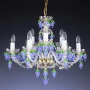 Candelabru cristal Bohemia 9 brate, diam. 60cm Gizela IX. violet CE