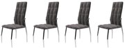 Set 4 scaune K416 velvet gri