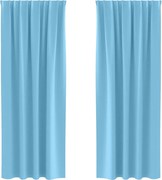 vidaXL Perdele Opaque cu Inel 2 pcs Albastru deschis 225 x 140 cm