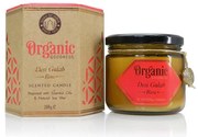 Lumânare organică Desi Gulab - Trandafir 200 g înpahar de chihlimbar