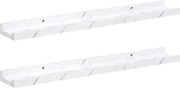 vidaXL Raft de perete 2 pcs Marmură albă 60 x 9 x 3 cm Lemn compozit