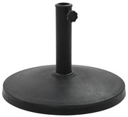 vidaXL Suport umbrelă de soare rotund, negru, 10 kg, polirășină