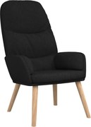 vidaXL Scaun de relaxare, negru, material textil