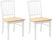 vidaXL Scaune de dining 2 pcs Alb 50 x 52,5 x 91 cm