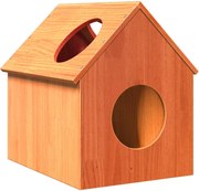 vidaXL Ceară pentru Casă pisici maro 41x50x50 cm Lemn masiv de pin