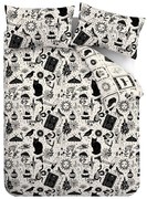 Lenjerie de pat neagră-bej pentru pat dublu, extinsă 230x220 cm Enchanted Witchcraft – Catherine Lansfield