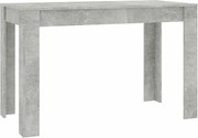 vidaXL Masă de bucătărie, gri beton, 120x60x76 cm, lemn prelucrat