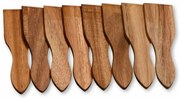 Kesper 28968 Set de spatule pentru raclette, 8bucăți, acacia, 13 x 3,5 cm