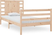 vidaXL Cadru pat fără saltea, 90x190 cm, lemn masiv de pin