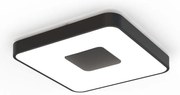 Plafoniera LED Smart dimabila cu telecomanda COIN 44x44cm neagra