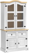 vidaXL Bufet Corona Alb 100 x 48,5 x 179 cm Lemn de pin masiv