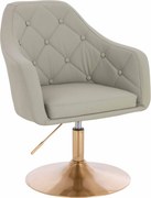HR831N Scaun Culoare in Piele Ecologica Premium Soft cu Bază Aurie