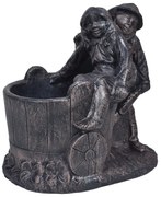 Decoratiune PE, vintage, model FATA si BAIAT cu ROABA