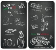 Set 2 placi protectoare pentru aragaz, 52x30x2 cm.