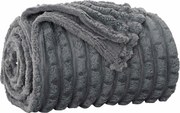 vidaXL Pătura de aruncat Gri închis 150 x 130 cm Molton