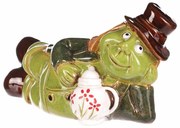 Decorațiune de grădină Om de apă întins, ceramică, 10 x 10 x 13 cm, 13 cm