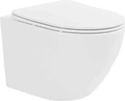 Set vas WC suspendat Fluminia Ricci Tornado si capac softclose alb lucios