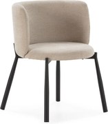 Set de scaune de sufragerie bej 2 buc. tapițat Ginny – MOME