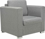 vidaXL Fotoliu, gri deschis, material textil