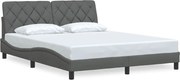 vidaXL Cadru de pat fără saltea, gri închis, 160x200 cm, textil