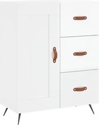 vidaXL Servantă, alb extralucios, 69,5x34x90 cm, lemn compozit