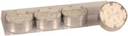 Set 4 lumanari fulgi de zapada cu glitter iridiscent 3.5x1.5 cm