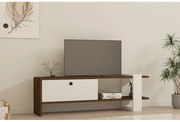 Comoda TV Gaye - Walnut, White 120 X 36.8 X 25