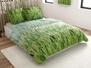 Lenjerie de microfibra POSANA verde Dimensiune lenjerie de pat: 2 buc 70 x 80 cm | 160 x 200 cm