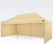 Cortină de petrecere 3x6m cu structură tip foarfecă (3 pereți) - Construcție din oțel și pânză 330g/m² - cu 3 pereți - Bej