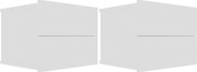 vidaXL Noptiere, 2 buc., alb, 40x30x30 cm, lemn prelucrat