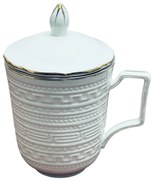 Cana din Portelan fosfatic cu infuzor metalic, SIMPLE, 350 ml