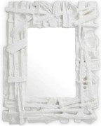 Oglinda decorativa LUX, Fibra de sticla, Alb, Masonic