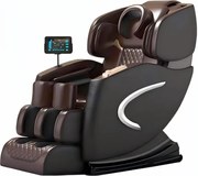 Fotoliu de masaj AULUS, Incalzire, Tableta touch screen, Controler rapid cotiera, Zero Gravity, Moduri Automate, Suport Picioare extensibil, Piele Ecologica Premium, Negru