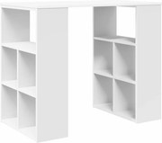 vidaXL Birou cu raft cu depozitare Alb 90 x 50 x 75 cm Lemn compozit