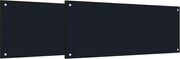 vidaXL Panou de bucătărie 2 pcs Negru 100 x 40 cm sticlă securizată