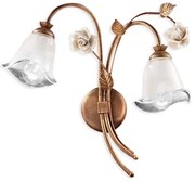 Aplica de perete clasica cu flori din ceramica realizate manual SIENA