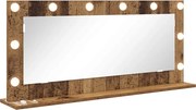 vidaXL Oglindă de toaletă Dreptunghiular Lemn vechi 100 x 45 x 18 cm
