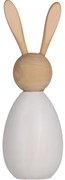 Iepuras de lemn BUNNY DAISY 12,5 cm alb