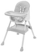 Baby Mix Scaun de masă Nora gri , 51 x 43 x 27 cm