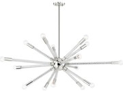 Candelabru, lustra suspendata, design modern PIPPIN nichel lucios