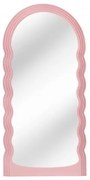 Oglinda de perete design modern Wave 160cm, roz