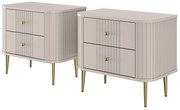 Set noptiera Vesper 56 cm - cashmir / picioare aurii