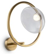 Aplica LED de perete design modern Lunare alama